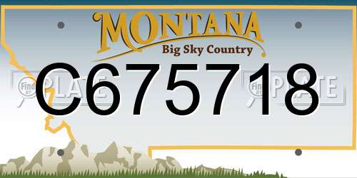 C675718 Montana License Plate