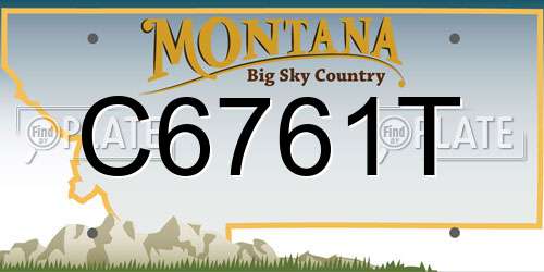 C6761T Montana License Plate