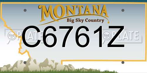 C6761Z Montana License Plate