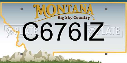 C676IZ Montana License Plate