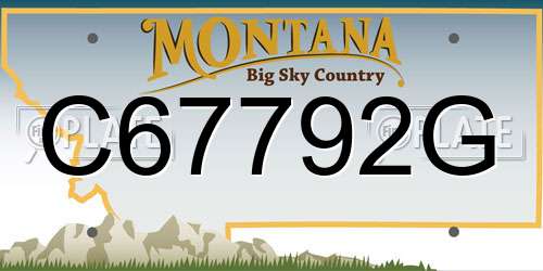 C67792G Montana License Plate