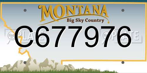C677976 Montana License Plate