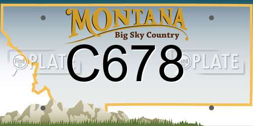 C678 Montana License Plate