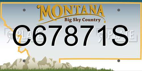 C67871S Montana License Plate