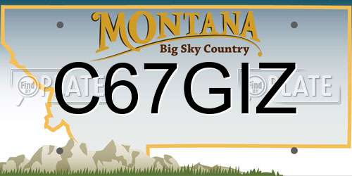 C67GIZ Montana License Plate