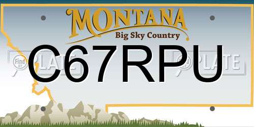 C67RPU Montana License Plate