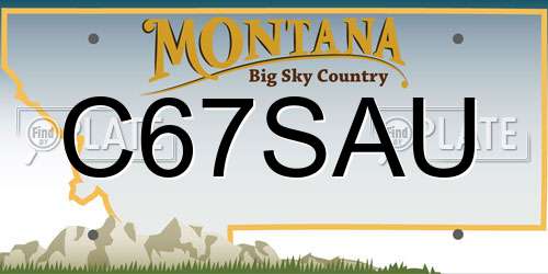 C67SAU Montana License Plate