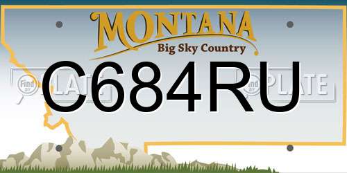 C684RU Montana License Plate