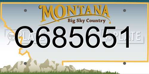 C685651 Montana License Plate