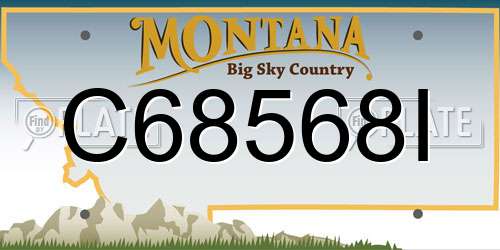 C68568I Montana License Plate