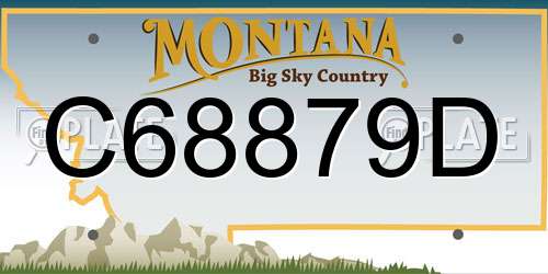 C68879D Montana License Plate