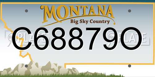 C68879O Montana License Plate
