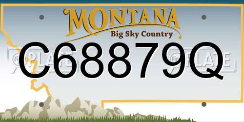 C68879Q Montana License Plate