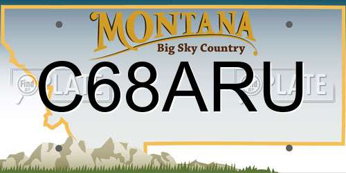 C68ARU Montana License Plate