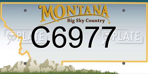 C6977 Montana License Plate