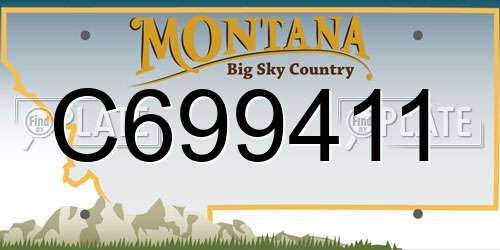 C699411 Montana License Plate
