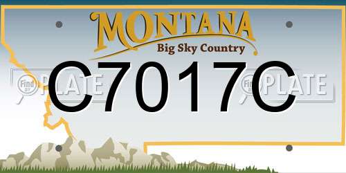 C7017C Montana License Plate