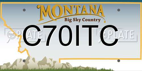 C70ITC Montana License Plate