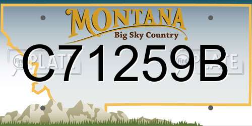 C71259B Montana License Plate