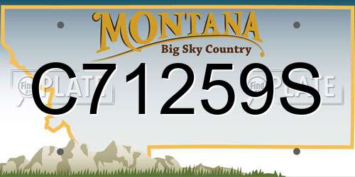 C71259S Montana License Plate