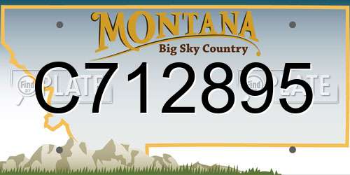 C712895 Montana License Plate