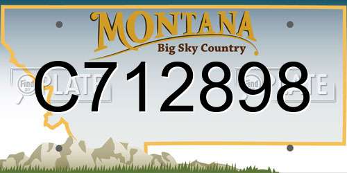 C712898 Montana License Plate