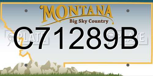 C71289B Montana License Plate
