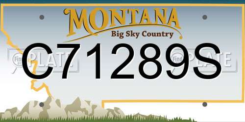 C71289S Montana License Plate