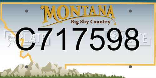 C717598 Montana License Plate