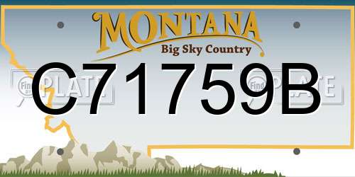 C71759B Montana License Plate