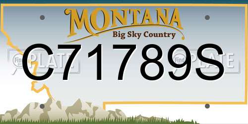 C71789S Montana License Plate