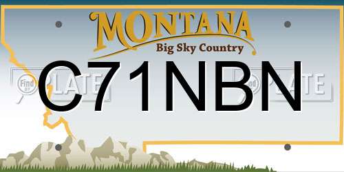 C71NBN Montana License Plate