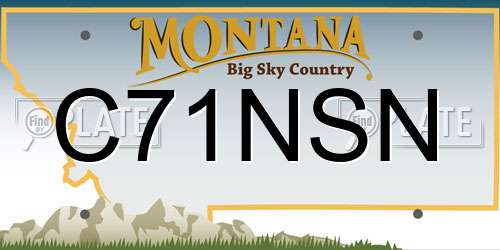 C71NSN Montana License Plate
