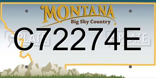 C72274E Montana License Plate