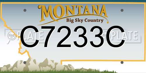 C7233C Montana License Plate