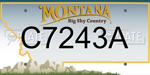 C7243A Montana License Plate