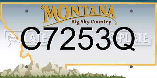C7253Q Montana License Plate