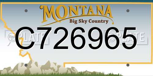 C726965 Montana License Plate