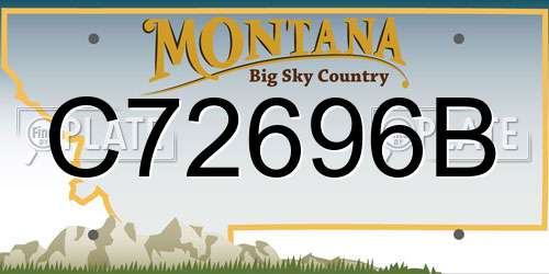 C72696B Montana License Plate