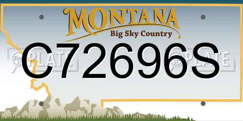 C72696S Montana License Plate