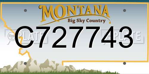 C727743 Montana License Plate