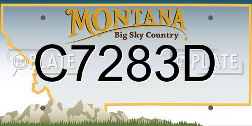 C7283D Montana License Plate
