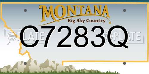 C7283Q Montana License Plate