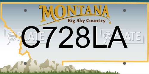 C728LA Montana License Plate