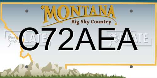 C72AEA Montana License Plate