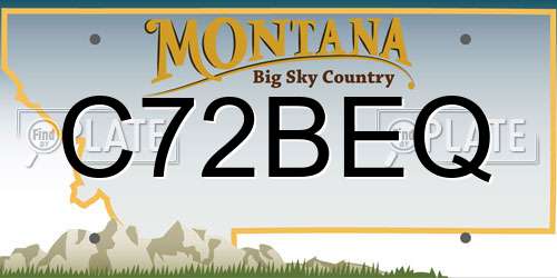 C72BEQ Montana License Plate