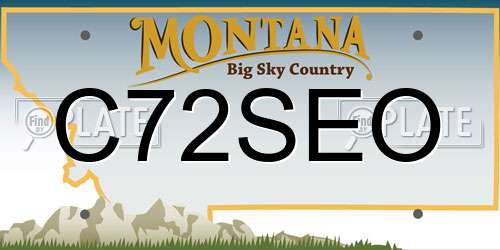 C72SEO Montana License Plate
