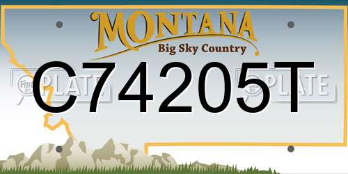 C74205T Montana License Plate