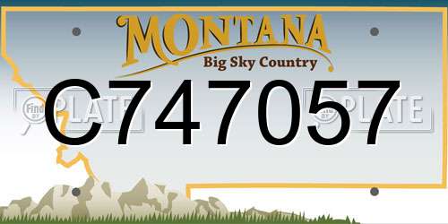 C747057 Montana License Plate