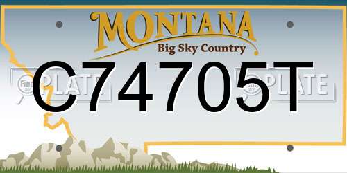 C74705T Montana License Plate